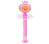 Toyvian Baguette de Fée Lumineuse Forme de Cœur Mini avec Musique de Fête pour Fille Accessoire de Déguisement pour Anniversaire et Cosplay Princesses