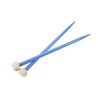 Toyvian Baguettes de Batterie Double Tête Érable avec Tête Feutre Protectrice Maillets pour Timbales et Caisse Claire Accessoires Percussion Polyvalents pour Jeu et Pratique Bleu