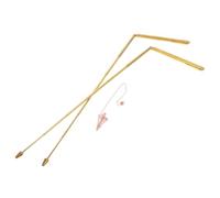 Toyvian Baguettes de Sourcier en Cuivre 2 Pièces Outil de Divination Multifonction Baguette de Mesure de Sourcier Rechange Portable et Extensible Utilisation Extérieure pour