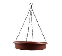 Toyvian Bain d'oiseaux Mangeoires pour Oiseaux Suspendues à L'extérieur Mangeoire pour Les Oiseaux Pendaison Dehors Mangeoire à Oiseaux en Plein Brown Le Fer
