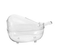 Toyvian Bain pour Hamster Transparent avec Bac à Sable Pratique pour Cochons Dinde et Petits Rongeurs Accessoire Hygiénique pour Animaux de Compagnie