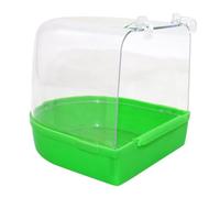 Toyvian Bain pour Perroquets Petit Modèle avec Couverture Bac de Bain Plastique Réutilisable pour Canaris et Petits Oiseaux Accessoire de Cage Pratique et Couleur Couleur Aléatoire