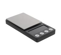 Toyvian Balance Électronique Portable 500g/0,01g en Plastique et Acier | Affichage LED Rétroéclairé, Rechargeable Usb, Arrêt Automatique et Indicateur de Batterie Faible, avec Plateau Argenté