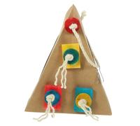 Toyvian Balançoire pour Cage à Oiseaux Jouet à Mâcher pour Perruches Perchoir Triangle Jouet pour Oiseaux Espace Escalade Amélioration De Équilibre