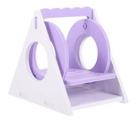 Toyvian Balançoire pour Hamster Violet en Plastique Lisse, Suspendu pour Cage Petits Animaux, Accessoire Ludique pour Cochon d'Inde et Gerbille, Activité Physique et Détente