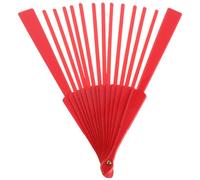 Toyvian Baleines D’Éventail Pliant 23 CM 14 Branches en Plastique Rouge Armature D’Éventail pour DIY Supports D’Éventail Pliants pour Loisirs Créatifs Cosplay et Décoration