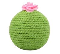 Toyvian Balle à Gratter à Tambour pour Chat, avec Boule Menthe Intégrée | Design Toupie, Stimule le Jeu, Corde de Chanvre et Feutre, pour Chaton, Vert