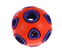 Toyvian Balle à Rire pour Animaux, Résistante aux Morsures, Plastique Ronde | Chat et Oiseau, Pourpre ou Orange, Facile à Saisir, Fait du Son, Jeu au Jardin