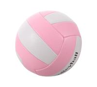 Toyvian Ballon de Volley-Ball Antidérapant en PVC Texturé, Taille 5 Officiel, Beach-Volley Imperméable Rose Blanc, Léger et Souple pour Entraînement, Compétition et Jeux de Plage