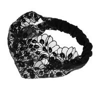 Toyvian Bandeau à Fleurs en Dentelle Noir pour Femmes Tissu Doux et Mécanisme Antidérapant, Accessoire Chic et Polyvalent pour Spa et Soins du Visage