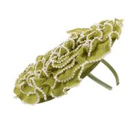 Toyvian Bandeau à Fleurs Vertes en Maille Plissée Perles, Serrage-tête Léger pour Mariage et Goûter, Accessoire Cheveux Floral Festif et Élégant pour Femmes, Fascinateur Cocktail