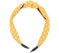 Toyvian Bandeau à Pois en Tissu Délicat Large Bord Élastique Antidérapant Serrage-Tête Confortable pour Femme et Fille Couleur Jaune Style Aléatoire Accessoire Cheveux Élégant au