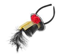 Toyvian Bandeau Chapeau Bibi Mini Haut-de-forme Steampunk Noir, Tissu Non Tissé et Plastique, à Paillettes, Facile à Porter, Maintien Sûr, Types de Cheveux, Fêtes D'anniversaire