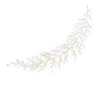 Toyvian Bandeau de Perles Doré pour Mariage, Accessoire Coiffure Femme, Ornement Délicat en Cristal et Tulle, pour Cérémonie, Photo et Fête, Bandeau de Mariée Élégant