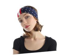 Toyvian Bandeau de Sport Drapeau Américain pour Femmes Serre-tête Cheveux Fitness Respirant Bandeau Entraînement pour Yoga et Running