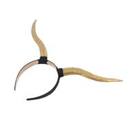Toyvian Bandeau Gothique Léger en Corne d'Antilope Or, Accessoire Cheveux pour Fête Halloween Carnaval Cosplay Déguisement