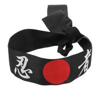 Toyvian Bandeau Large en Coton Style Japonerie pour Samouraï et Chefs, Taille Ajustable, Résistant la Déformation, pour Entraînement de Karaté ou Fêtes Traditionnelles
