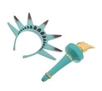 Toyvian Bandeau Vert en Résine Couronne à Pointes, Serrage-tête Confortable en Pu pour Carnaval et Spectacles, Accessoire Coloré et Accrocheur Style Statue Liberté