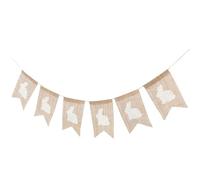 Toyvian Bannière de Pâques à Suspendre 6 Pièces Lapin Blanc en Tissu Léger 22 X 15 Cm Décoration Festive pour Intérieur et Extérieur Fête de Pâques et Nouvel An