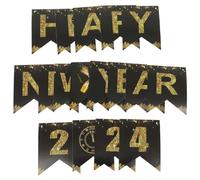 Toyvian Bannière Nouvel An Décorative Fanion Suspendu Bannière De Fond Pour Fête