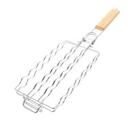 Toyvian Barbecue Grill Filet de Barbecue Rond en Maille d'acier Engrener Grille de Cuisson Grillage Gril Barbecue Grille Barbecue Nets de grillades extérieures Accessoires de grillade Bois