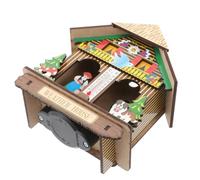 Toyvian Baromètre Mural Précis Maison Thermomètre Hygromètre Intégré, Mesure Température et Humidité, Format Mural Compact Solide pour Intérieur Quotidien Couleur Aléatoire