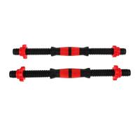 Toyvian Barres D'haltères 2pcs 40cm avec Collier Spinlock et 4 Écrous, Acier et Plastique, Prise Sécurisée pour Entraînement des Bras et Musculation Polyvalente Couleur Aléatoire