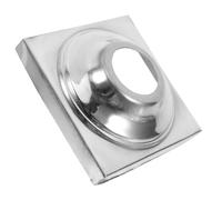 Toyvian Base Carrée pour Espaces Publics et Résidences Design Décoratif Élégant Solide et Adaptable en Acier Inoxydable avec Support de Boule Argenté pour Mât de Drapeau