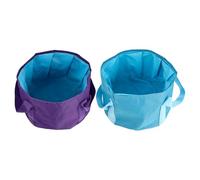 Toyvian Bassin Pliable pour Bain de Pieds Lot de 2, Seau Portable pour Pédicure et Trempage, pour Maison et Extérieur, Bassin de Lavage pour Pieds en Randonnée