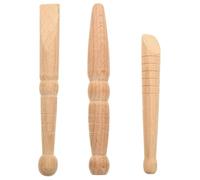 Toyvian Bâton Pointus Côtés Bois en 3 et Pièces Bords Massage de Ronds Sécurisé pour Réflexologie Plantaire, la Fatigue et Usage Quotidien