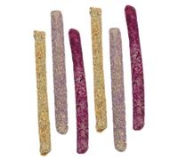 Toyvian Bâtonnets à Mâcher pour Lapins Et Cochons D’Inde, Friandises Naturelles en Herbe De Pétales Mélangés, Lot De 6 Pièces, Jouets à Mâcher pour Dents, Adaptés Petits Animaux De Compagnie