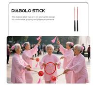 Toyvian Bâtons de Diabolo Professionnels Antidérapants 44,5 Cm pour Jonglage, Poignées Solides en Fibre de Verre, Usage Extérieur et Intérieur, Jeu Acrobatique, Lot de 2