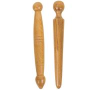 Toyvian Bâtons de Massage pour Pieds en Bois Lot de 2 Outils de Réflexologie Compact Accessoires de Massage Manuel Portable pour Relaxation et Circulation Sanguine