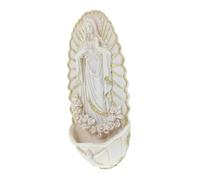 Toyvian Bénitier en Céramique Décoratif Mural pour Église Accessoire de Décoration d'Entrée pour Première Communion 30 CM Médailles Religieuses