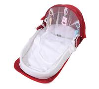Toyvian Berceau Pliable Portable Pour Garçon Fille Avec De Transport Lit De Voyage Pour Garçon Fille Avec Moustiquaire Et Auvent Pour Activités Extérieur Rouge