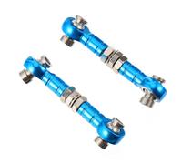 Toyvian Biellette de Direction Réglable pour Voiture et Camion Rc, 2 Pièces, Tringlerie en Alliage Anodisé Bleu, Diamètre Tête Sphérique 3 Mm, Pièce de Traction Solide pour Modélisme