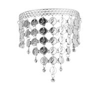 Toyvian bijoux de danse du ventre coiffe bandeau frontal tenue de danse du ventre costumes de cosplay pour les femmes coiffure de carnaval dames casque de danseur Métal Silver