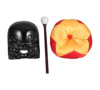 Toyvian Bloc de Temple Synthétique Acrylique pour de Sutras Outil de Chant Bouddhiste avec et Tapis Équipement de et Pratique Du Dharma