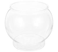 Toyvian Bocal à Poissons Plastique Transparent Petit Aquarium Rond de Bureau Décoration Chic pour Maison Bureau et Événements pour Poissons ou Plantes Aux Chocs et Non Fragile