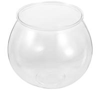 Toyvian Bocal à Poissons Transparent Plastique Mini Aquarium Rond pour Décoration de Bureau et Événements pour Goldfish