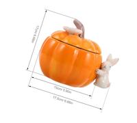 Toyvian Bocal Citrouille en Céramique avec Couvercle Hermétique - Boîte de Rangement Décorative pour Biscuits Friandises et Bijoux - Décoration Automnale Cuisine Bureau et Chambre