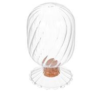 Toyvian Bocal en Verre Transparent Couvercle Hermétique, Cloche à Allumettes D’hélice, Rangement Décoratif pour Bougies et Allumettes, Pot de Conservation Multifonction pour Cheminée