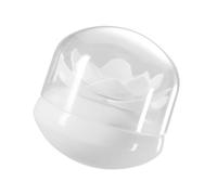 Toyvian Boîte à Coton-tige et Cure-dents Forme Lotus avec Couvercle Distributeur Créatif pour Rangement Maquillage et Salle de Bain Organisateur Décoratif Blanc