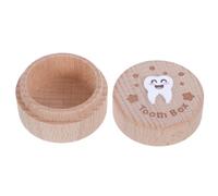 Toyvian Boîte à Dents de Lait Style Scandinave Minimaliste en Bois Beige Fermeture Sécurisée et Conservation des Mémoires D'enfance pour Décoration de Nursery