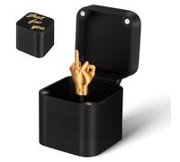 Toyvian Boîte à doigt d'honneur - Boîte à bas de Noël - Farce dorée - Petites mains - Farce de Noël amusante - Décoration de bureau - Farces pour adultes - Plastique