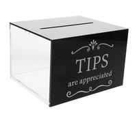 Toyvian Boîte à Dons Acrylique Transparente avec Serrure Boîte de Collecte Sécurisée Multifonction pour Suggestions Pourboires et Tombola Conteneur Robuste et Élégant