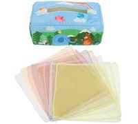 Toyvian Boîte à Mouchoirs Montessori pour Nourrissons Éducatif Sensoriel et Lavable Exercice Motricité Fine des Doigts Éveil Coloré avec Bruit Sonore Forêt