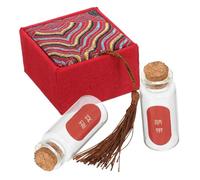 Toyvian Boîte à Souvenirs Bébé Porte-cordon Ombilical Et Flacon Conservation Cheveux Fœtaux, Coffret Rouge, Verre, Conservation Longue Durée, Pour -nés, Présent Naissance Personnalisé