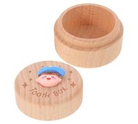 Toyvian Boîte à Souvenirs pour Dents de Lait Garçon et Filles Boîte en Bois Mignon pour Collectionner Dents Perdues à Domicile Déplacement