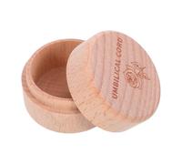 Toyvian Boîte à souvenirs pour la Petite Dent de Bébé, diamètre 5,2 cm, | Boîte commémorative en bois pour cordon ombilical de bébé, cadeau pour une fête de naissance, un baptême ou une grossesse